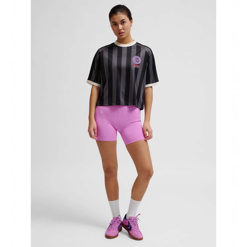 Hummel Boxy Bee Mine Shirt S/S Kurze Hose Damen Schwarz | 830931-877