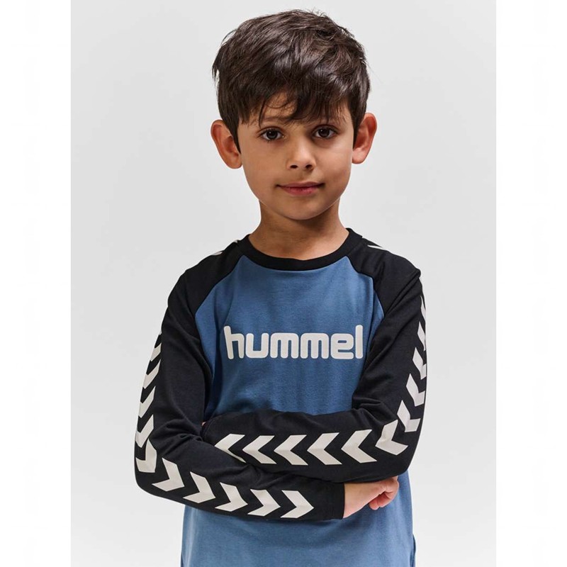 Hummel Boys L/S T-shirts Kinder Blau | 549593-436
