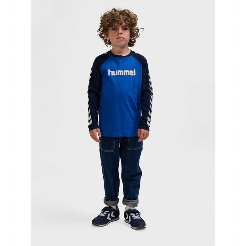 Hummel Boys L/S T-shirts Kinder Blau | 640163-818