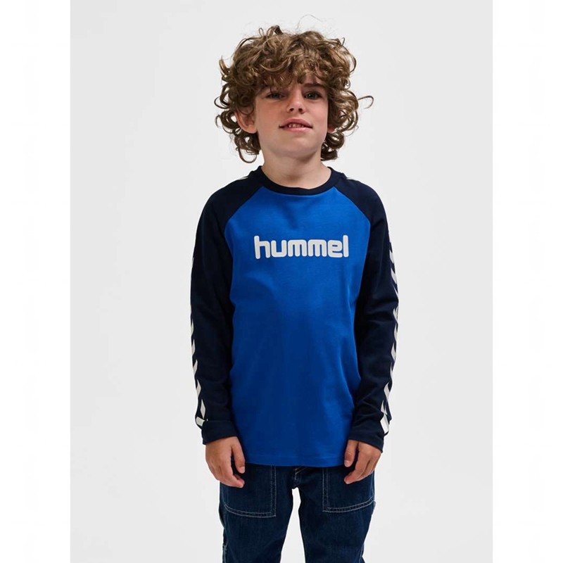 Hummel Boys L/S T-shirts Kinder Blau | 640163-818