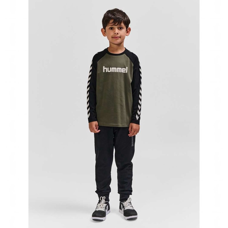 Hummel Boys L/S T-shirts Kinder Olivgrün | 253886-355