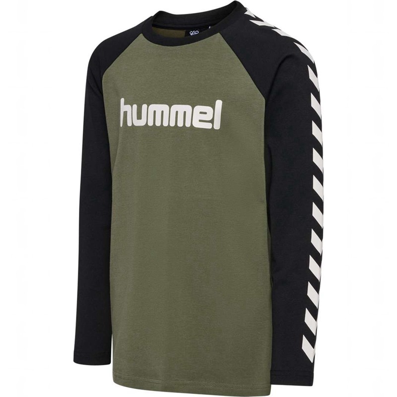 Hummel Boys L/S T-shirts Kinder Olivgrün | 253886-355