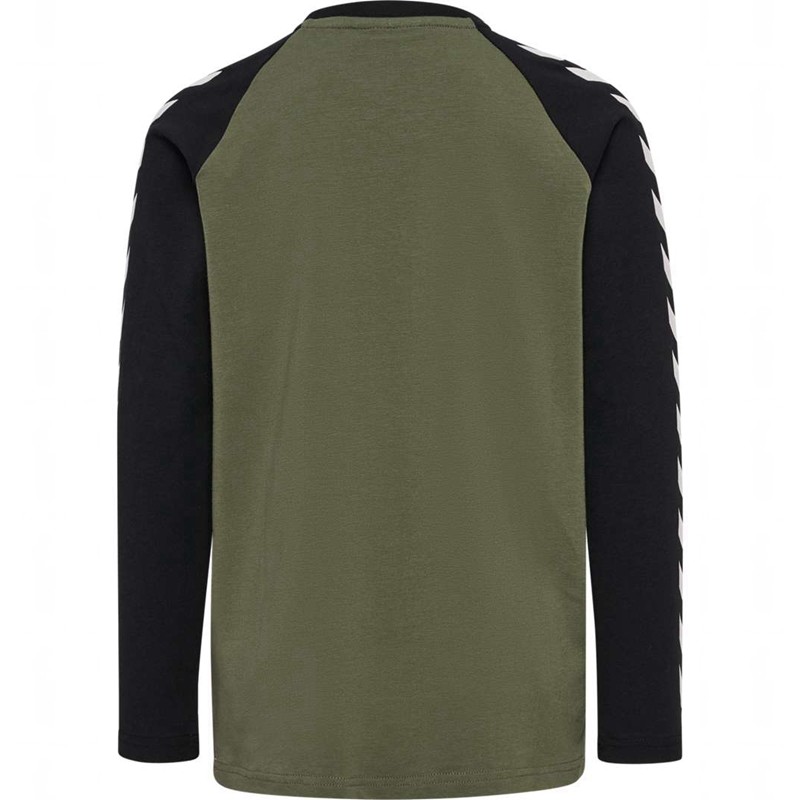 Hummel Boys L/S T-shirts Kinder Olivgrün | 253886-355