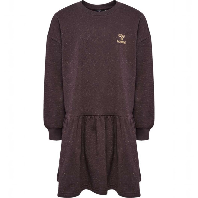 Hummel Carola L/S Kleid Kinder Schokolade | 644645-195