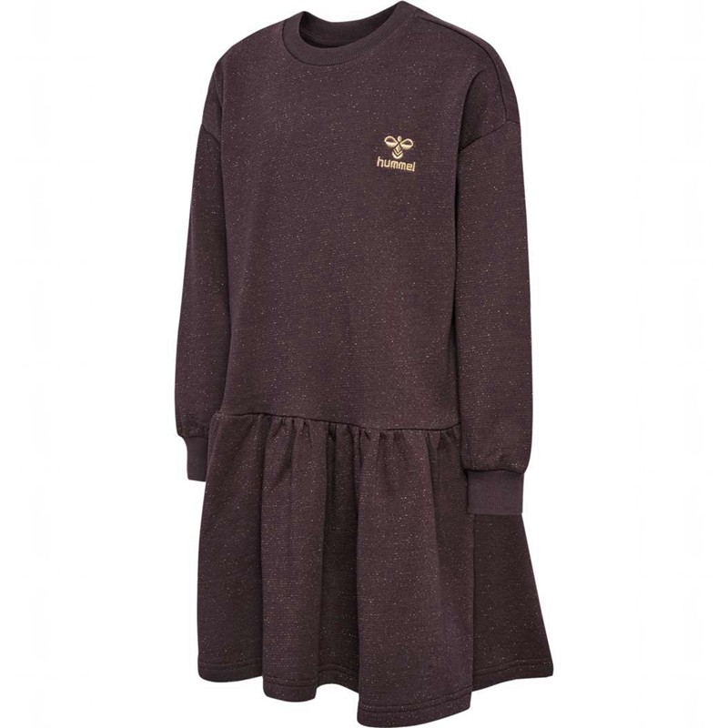 Hummel Carola L/S Kleid Kinder Schokolade | 644645-195