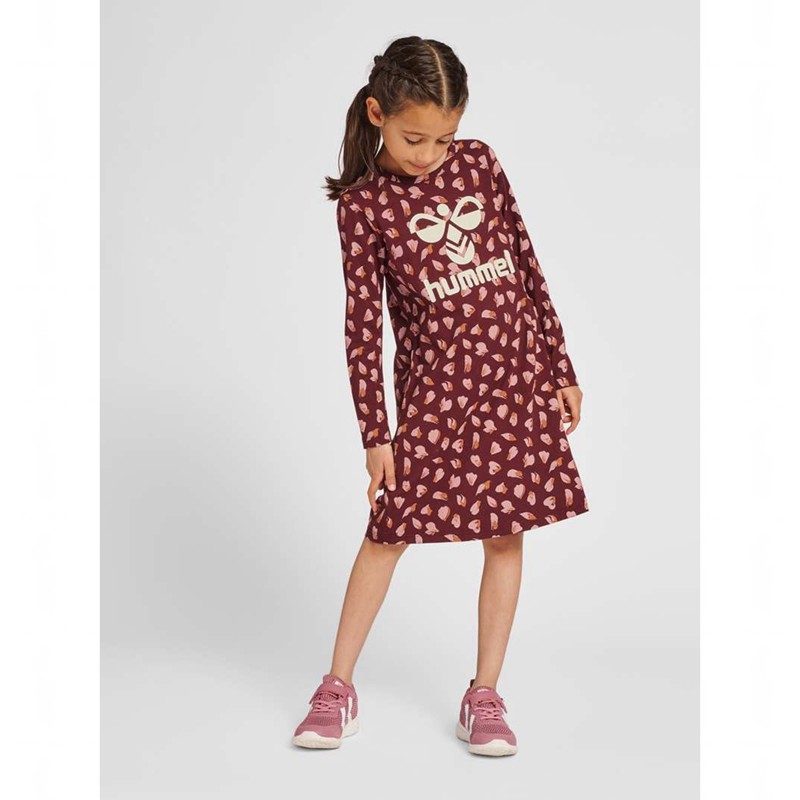 Hummel Carolina Night L/S Kleid Kinder Bordeaux | 227955-325