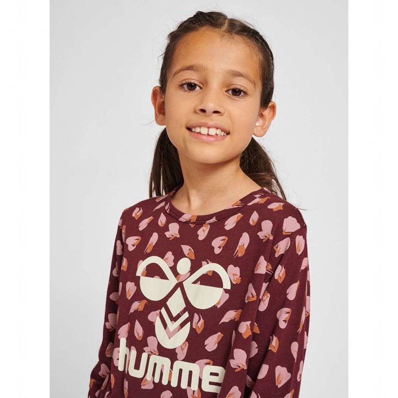 Hummel Carolina Night L/S Kleid Kinder Bordeaux | 227955-325