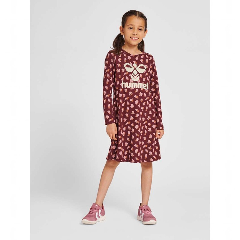 Hummel Carolina Night L/S Kleid Kinder Bordeaux | 227955-325