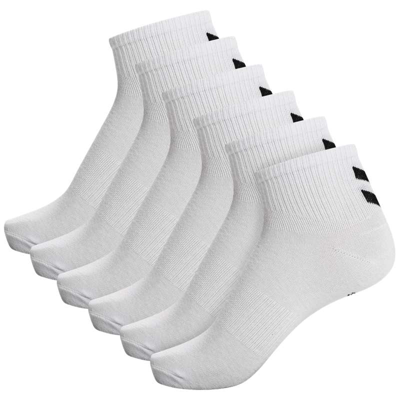 Hummel Chevron 6-pack Mid Cuts Socken Herren Weiß | 059428-446