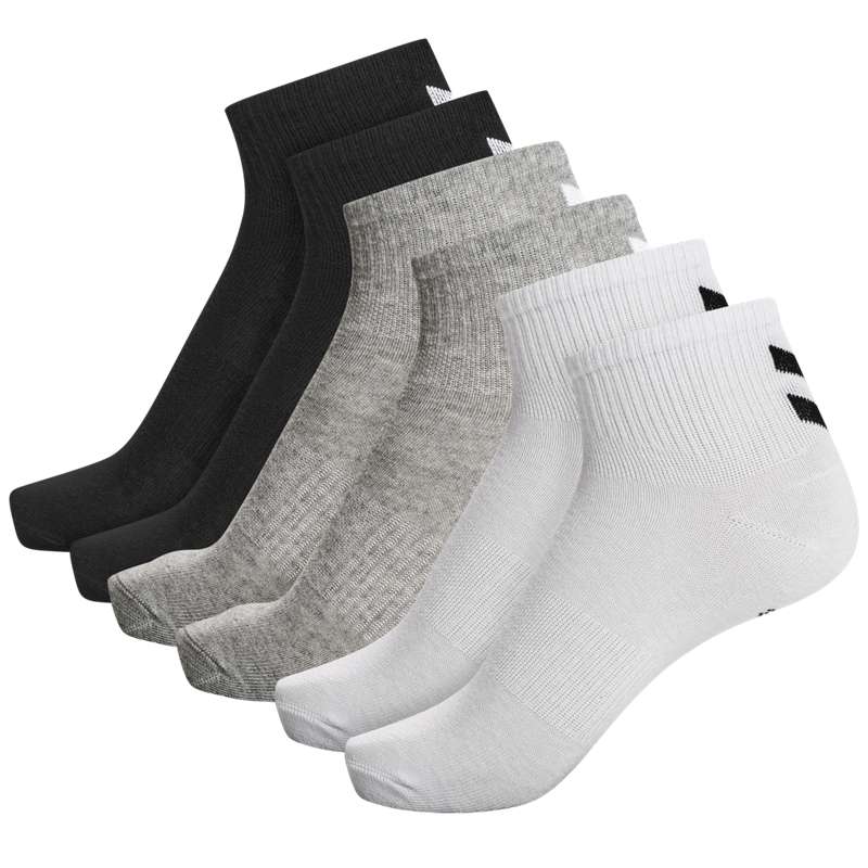 Hummel Chevron 6-pack Mid Cuts Socken Herren Weiß | 187104-201