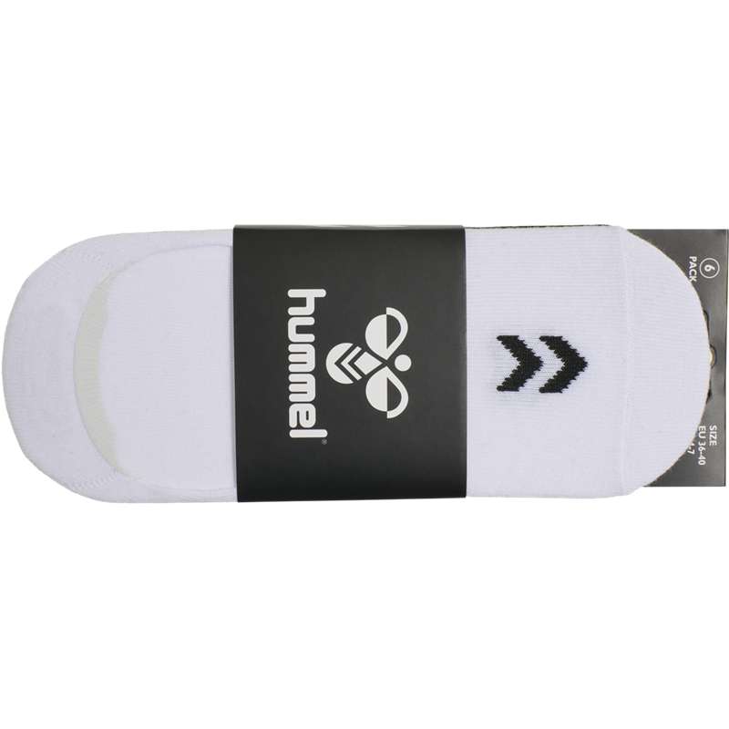 Hummel Chevron 6-pack No Show Socken Damen Weiß | 403477-537