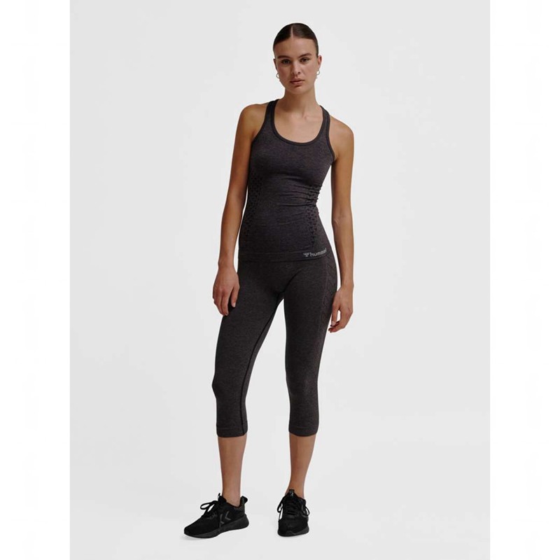 Hummel Ci Seamless 3/4 Strumpfhose Damen Schwarz | 195324-869