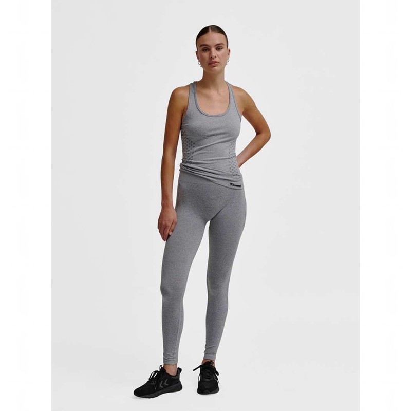Hummel Ci Seamless Mid Waist Strumpfhose Damen Grau | 238248-675