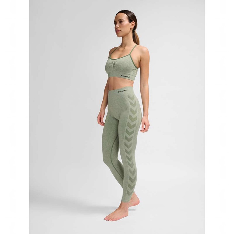 Hummel Ci Seamless Mid Waist Strumpfhose Damen Grün | 283845-087