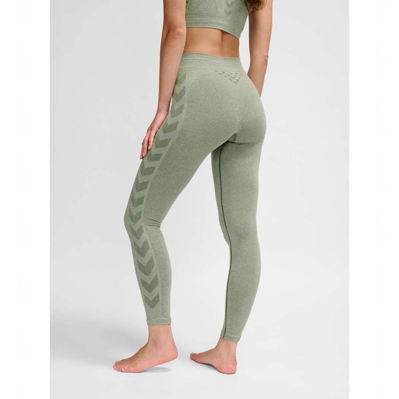 Hummel Ci Seamless Mid Waist Strumpfhose Damen Grün | 283845-087
