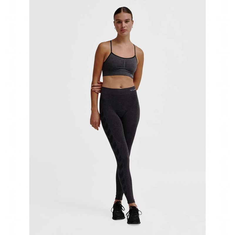Hummel Ci Seamless Mid Waist Strumpfhose Damen Schwarz | 284634-624