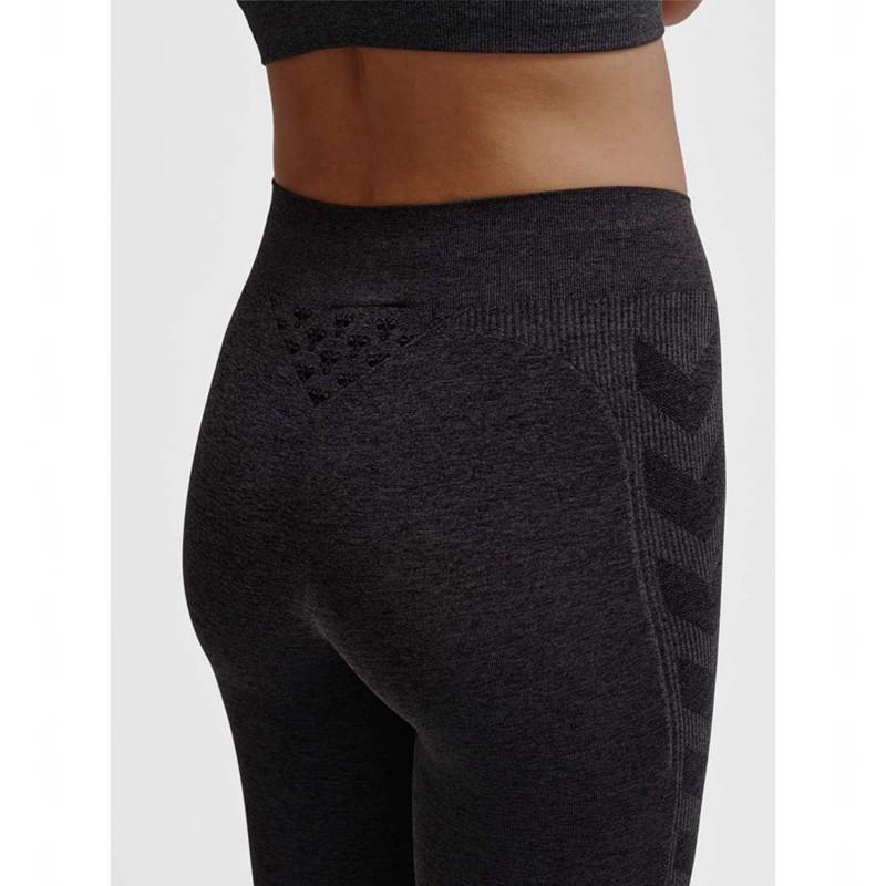 Hummel Ci Seamless Mid Waist Strumpfhose Damen Schwarz | 284634-624