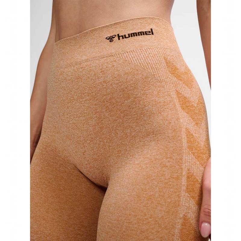 Hummel Ci Seamless Mid Waist T-shirts Damen Braun | 228215-550