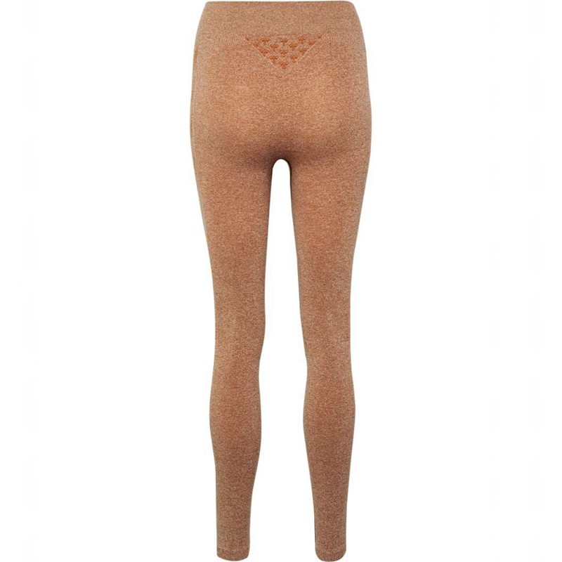 Hummel Ci Seamless Mid Waist T-shirts Damen Braun | 228215-550
