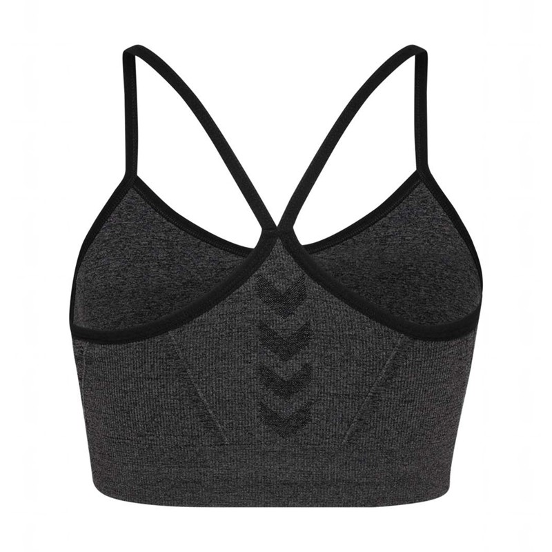 Hummel Ci Seamless Scrunch Sport BH Damen Schwarz | 357389-414