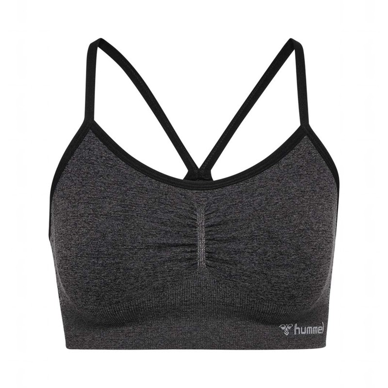 Hummel Ci Seamless Scrunch Sport BH Damen Schwarz | 357389-414