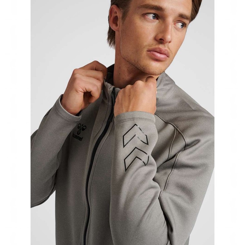 Hummel Cima Xk Zip T-shirts Herren Grau | 049344-171
