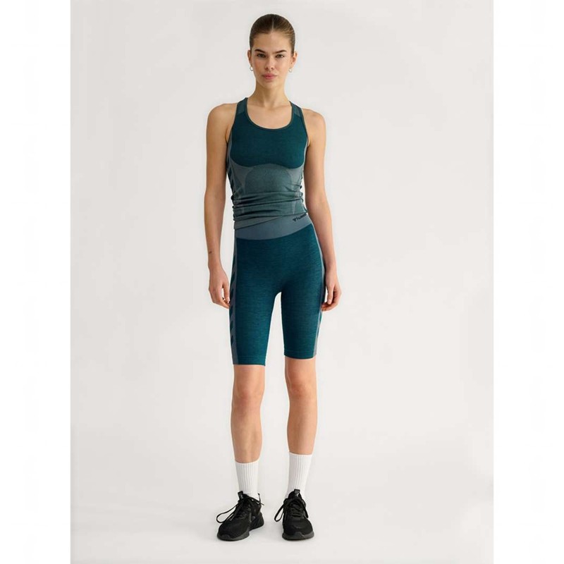 Hummel Clea Seamless Cycling Kurze Hose Damen Blau | 862192-565
