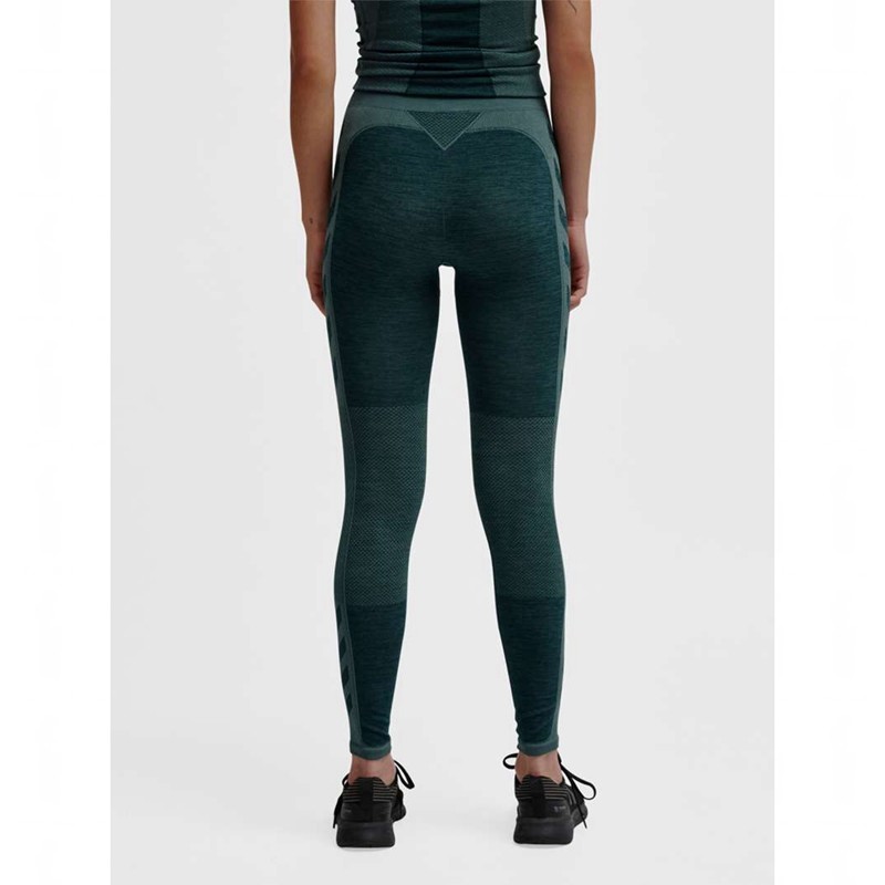 Hummel Clea Seamless Mid Waist Strumpfhose Damen Grün | 978668-274