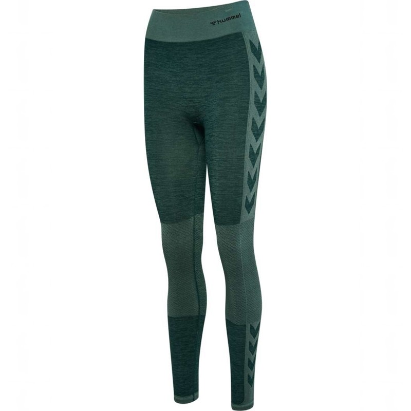 Hummel Clea Seamless Mid Waist Strumpfhose Damen Grün | 978668-274