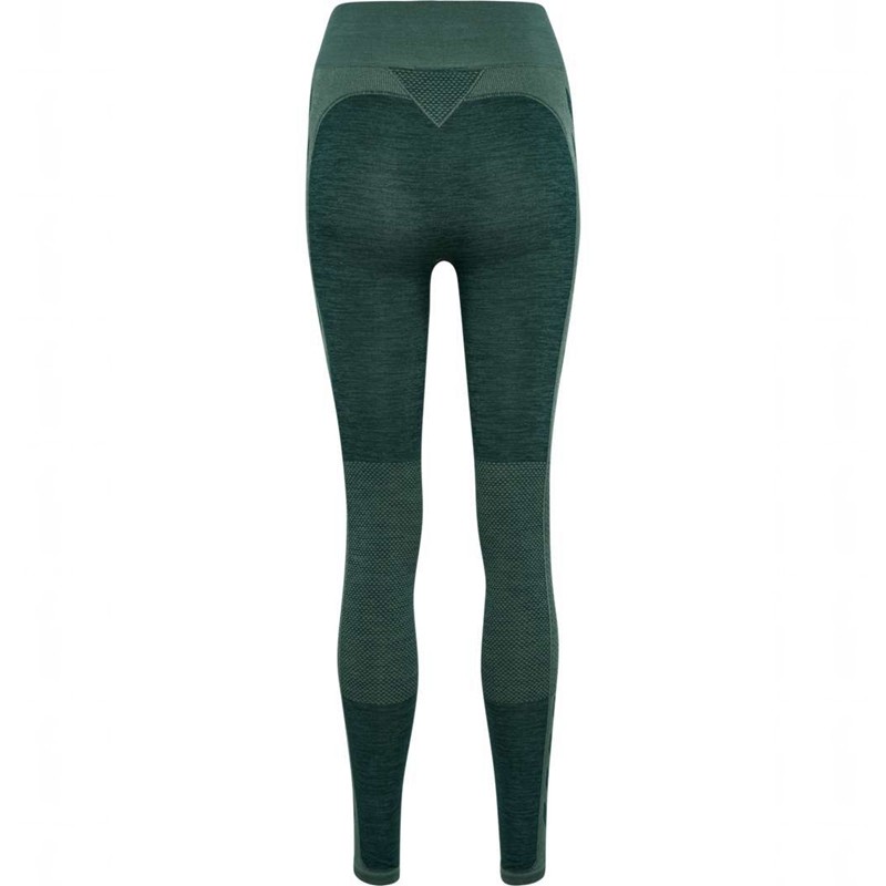 Hummel Clea Seamless Mid Waist Strumpfhose Damen Grün | 978668-274