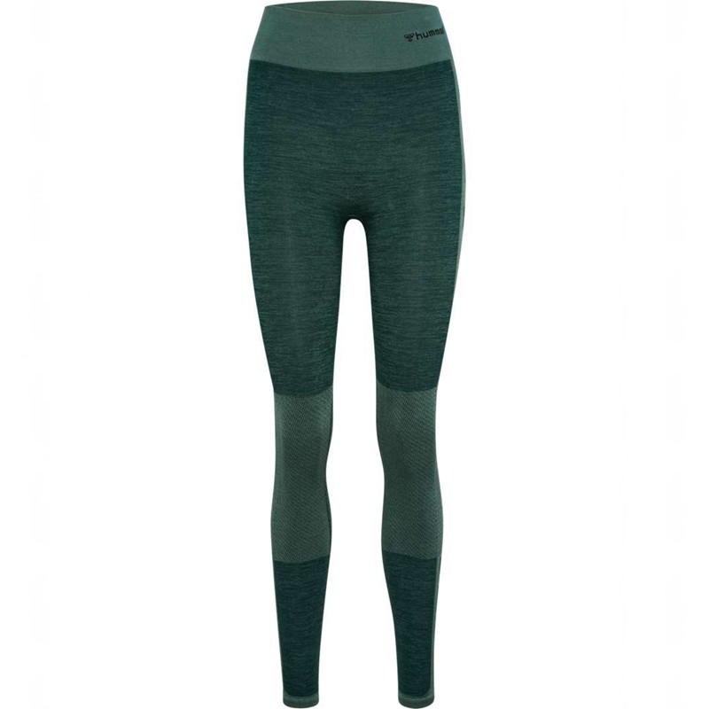 Hummel Clea Seamless Mid Waist Strumpfhose Damen Grün | 978668-274