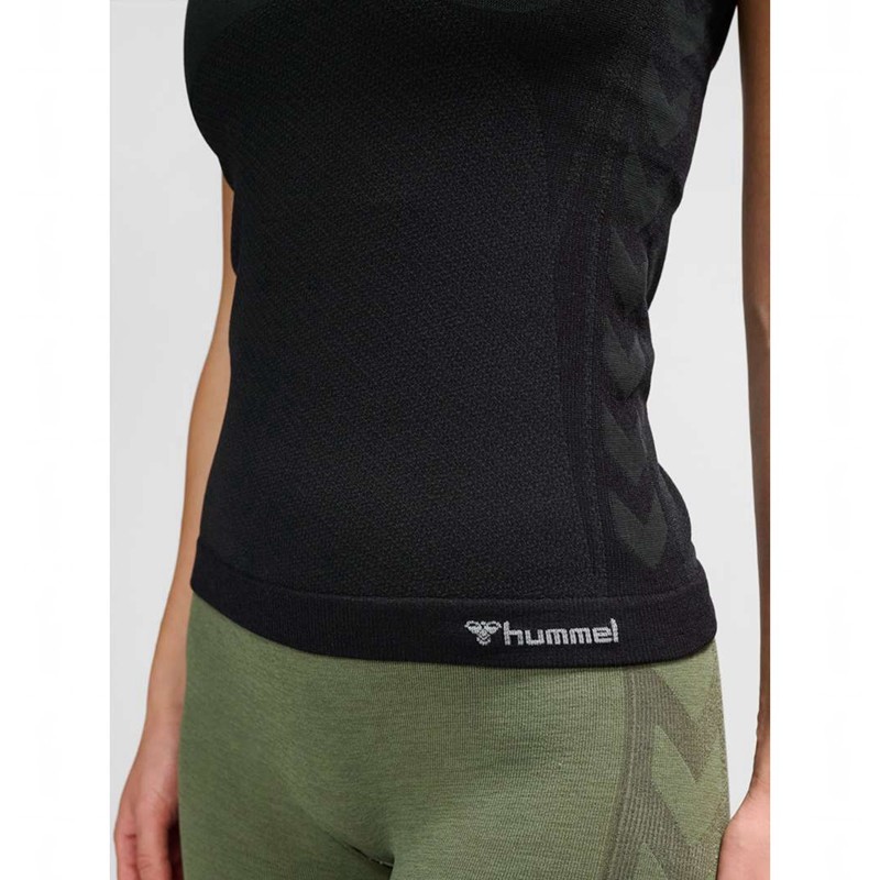 Hummel Clea Seamless Tight Hoodie Damen Schwarz | 837165-430