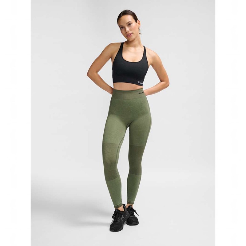 Hummel Clea Seamless Top Sport BH Damen Schwarz | 067178-384