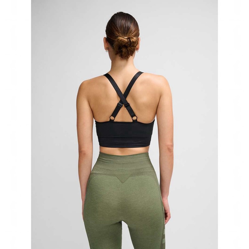 Hummel Clea Seamless Top Sport BH Damen Schwarz | 067178-384