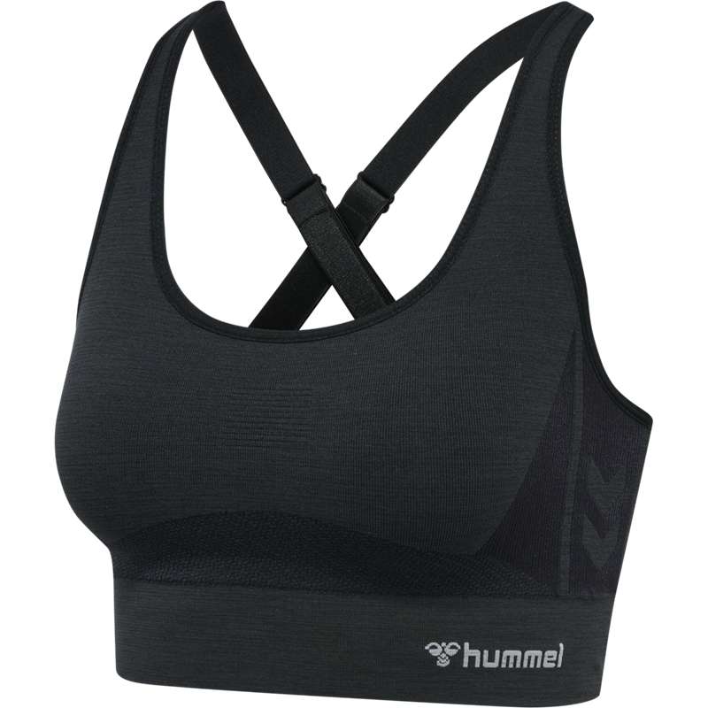 Hummel Clea Seamless Top Sport BH Damen Schwarz | 067178-384