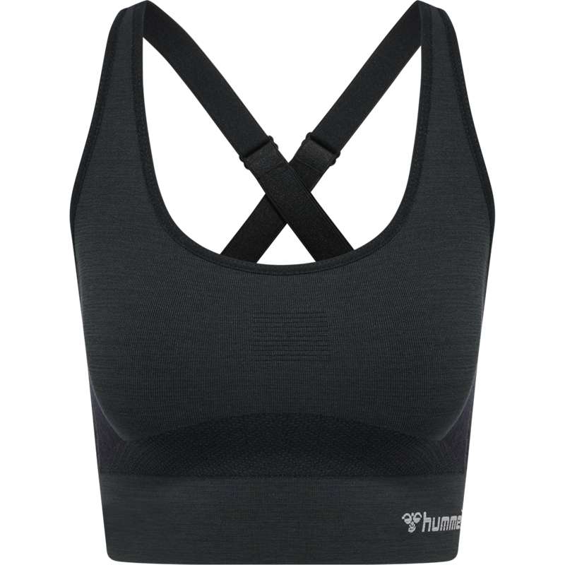 Hummel Clea Seamless Top Sport BH Damen Schwarz | 067178-384