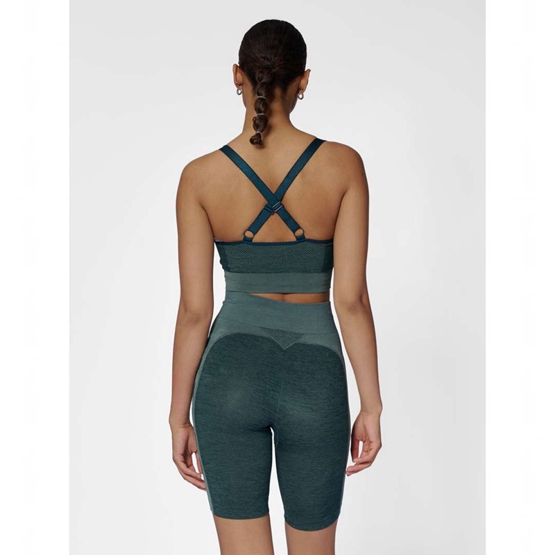 Hummel Clea Seamless Top Sport BH Damen Grün | 985021-067