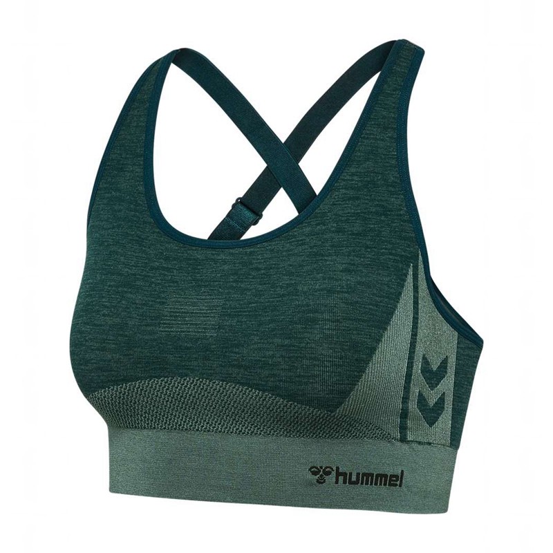 Hummel Clea Seamless Top Sport BH Damen Grün | 985021-067