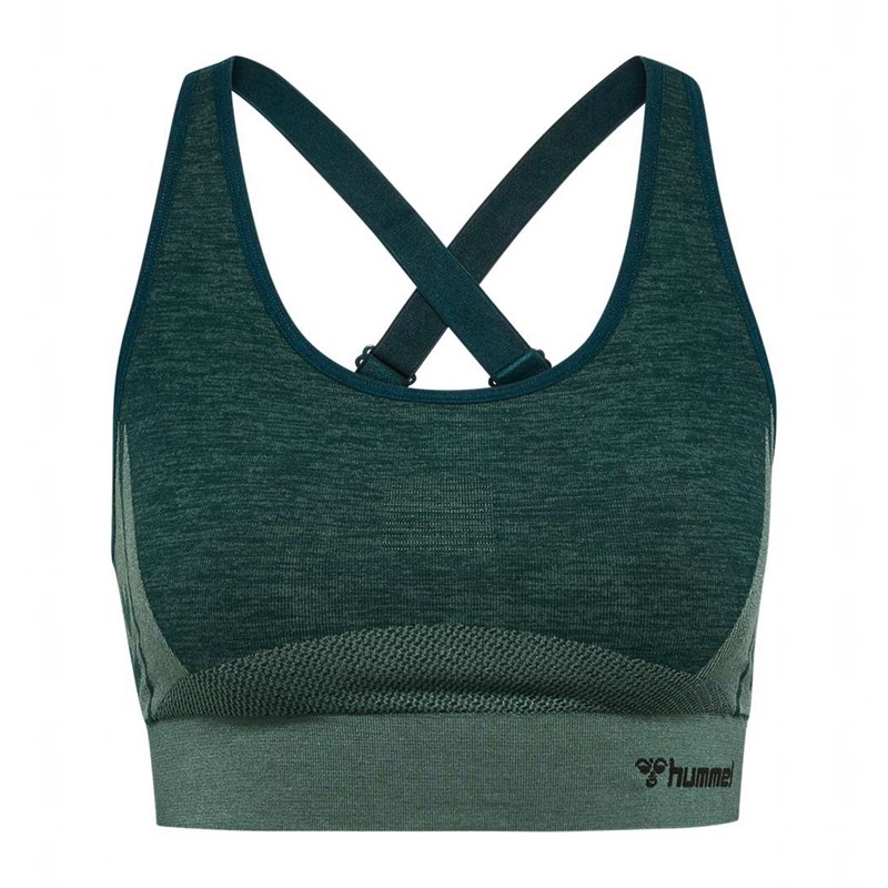 Hummel Clea Seamless Top Sport BH Damen Grün | 985021-067