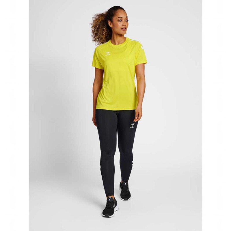 Hummel Core Xk Core Poly S/S Hoodie Damen Gelb | 824514-950
