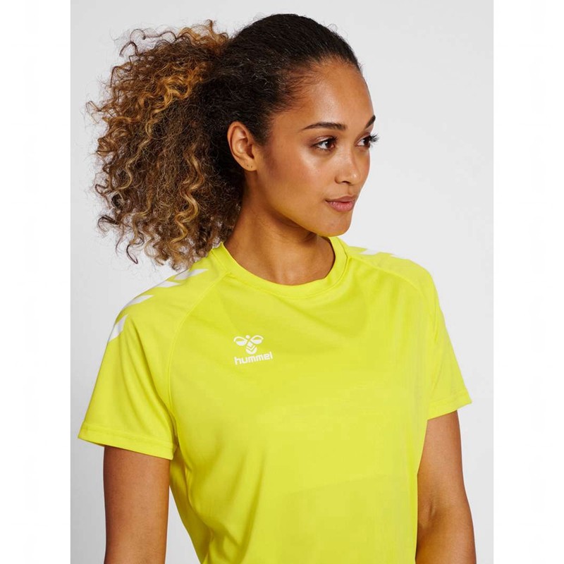 Hummel Core Xk Core Poly S/S Hoodie Damen Gelb | 824514-950