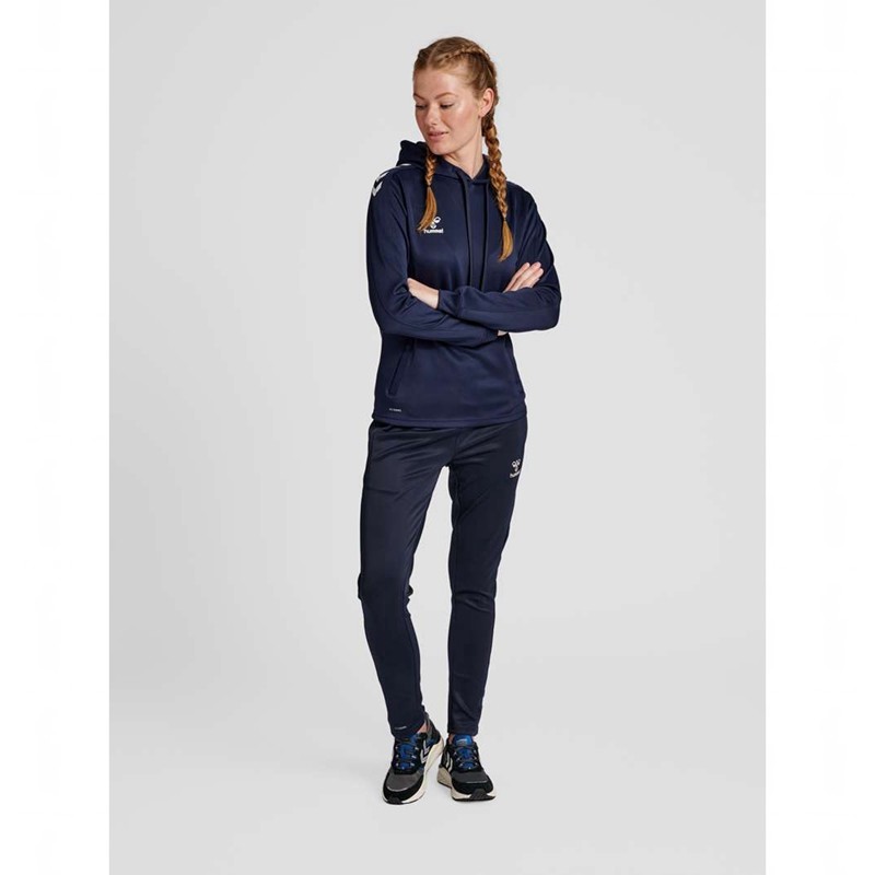 Hummel Core Xk Poly Sweat Hoodie Damen Navy | 248356-763