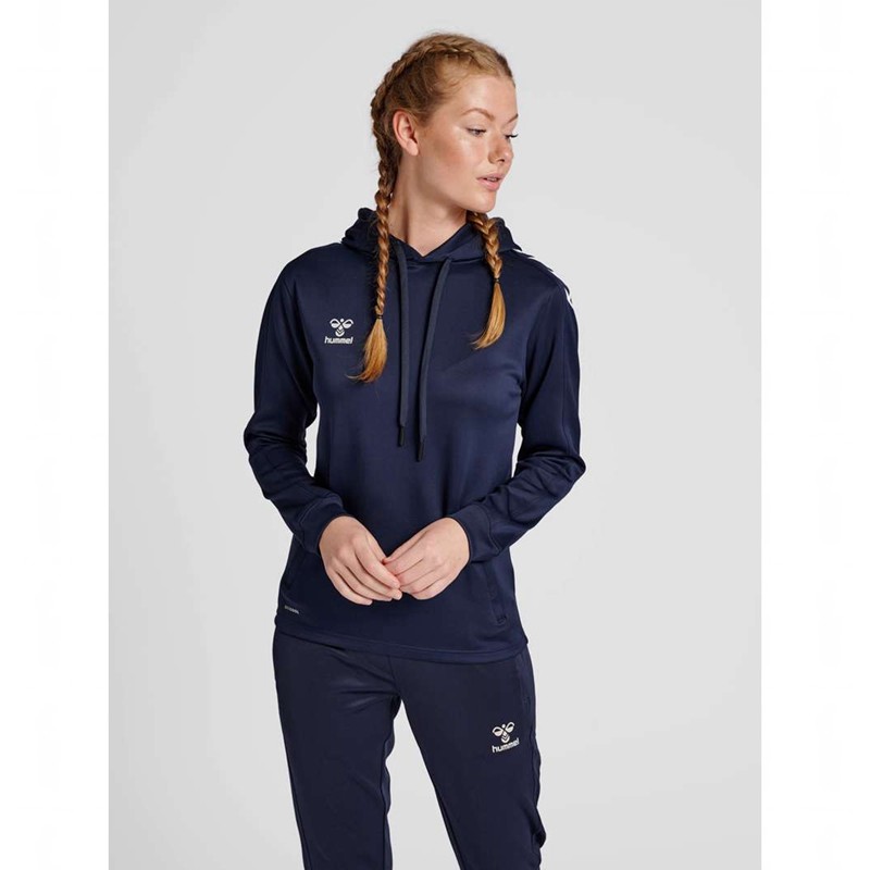 Hummel Core Xk Poly Sweat Hoodie Damen Navy | 248356-763