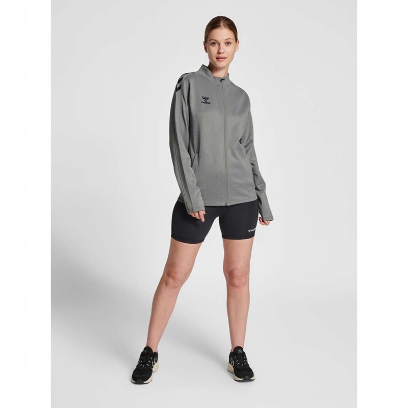Hummel Core Xk Poly Zip Sweat Sweatshirts Damen Grau | 789395-338