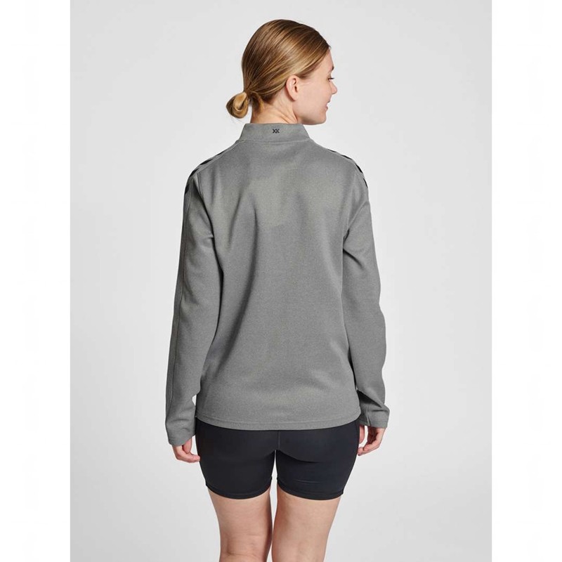 Hummel Core Xk Poly Zip Sweat Sweatshirts Damen Grau | 789395-338