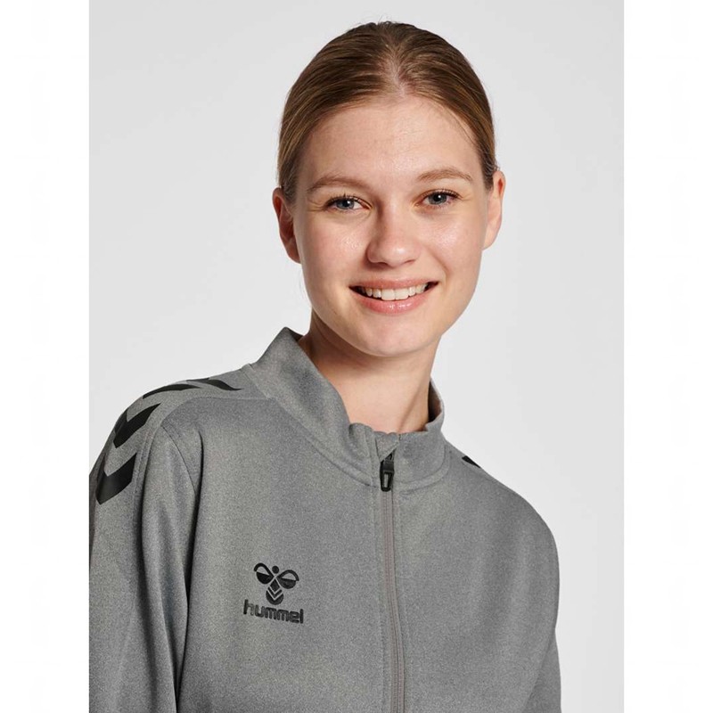 Hummel Core Xk Poly Zip Sweat Sweatshirts Damen Grau | 789395-338