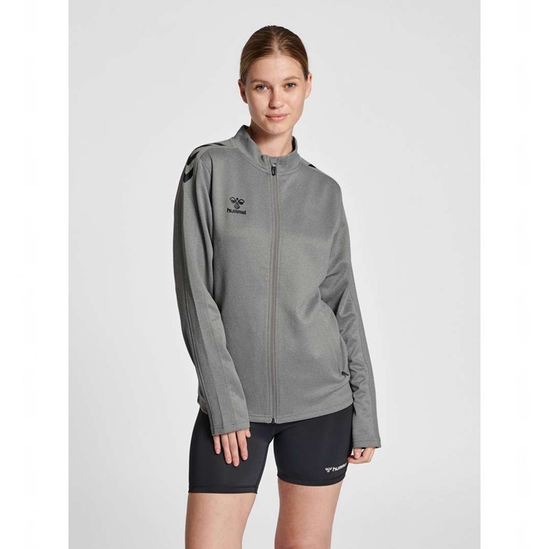 Hummel Core Xk Poly Zip Sweat Sweatshirts Damen Grau | 789395-338