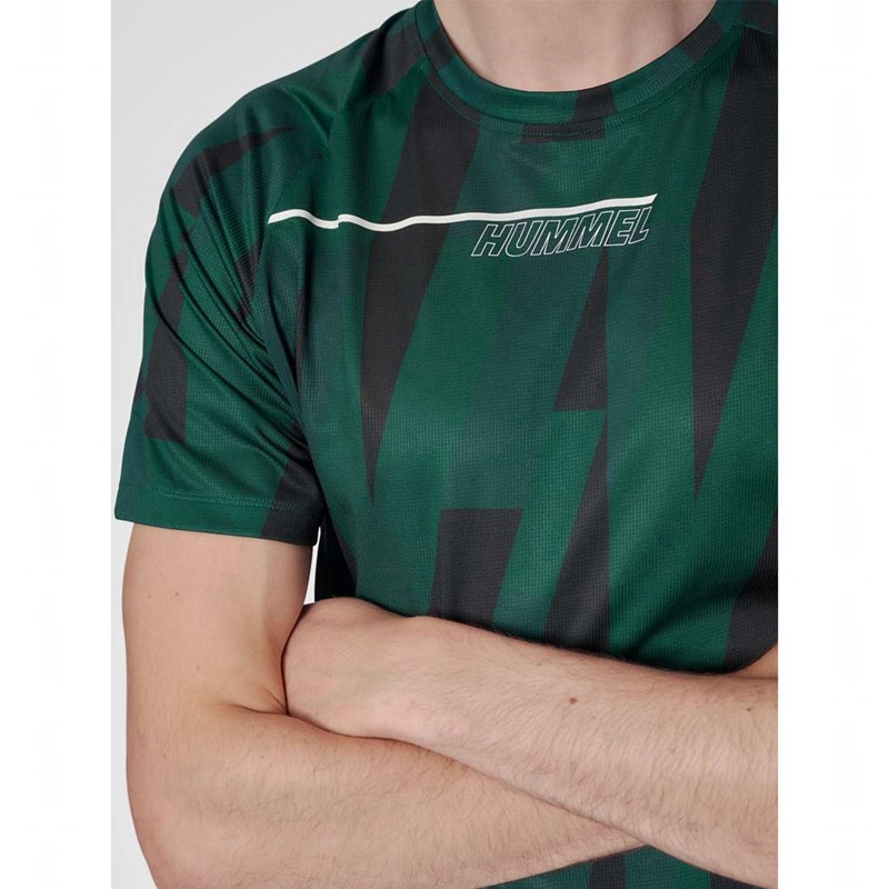 Hummel Court Aop Light Weight T-shirts Herren Grün | 174188-244