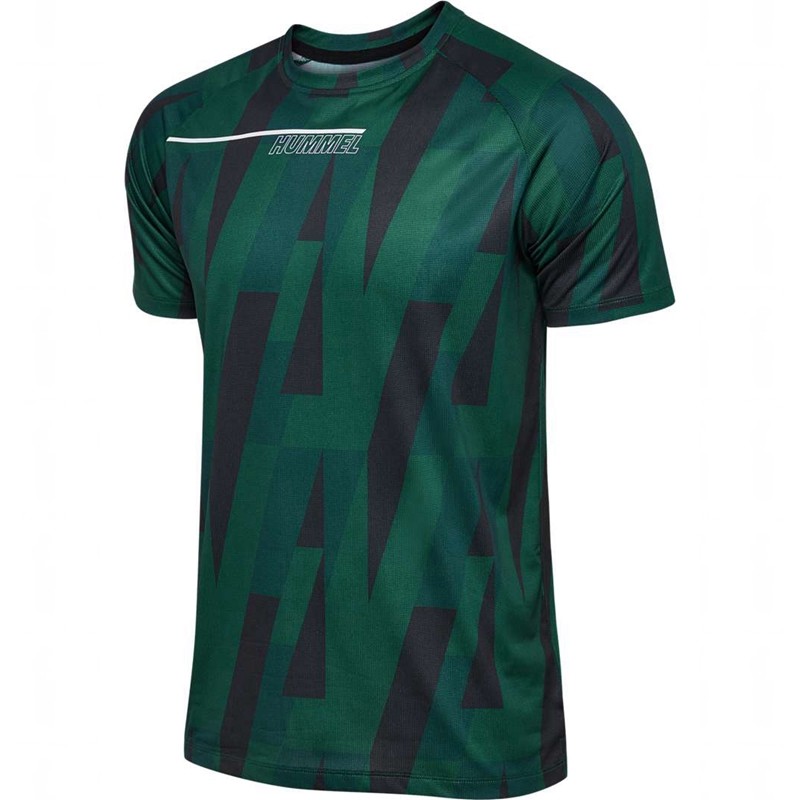 Hummel Court Aop Light Weight T-shirts Herren Grün | 174188-244
