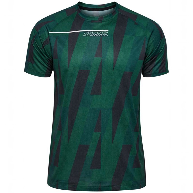 Hummel Court Aop Light Weight T-shirts Herren Grün | 174188-244